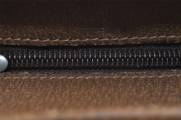 Authentic GUCCI GG Plus Shoulder Bag Purse GG PVC Leather Brown Junk 2330J