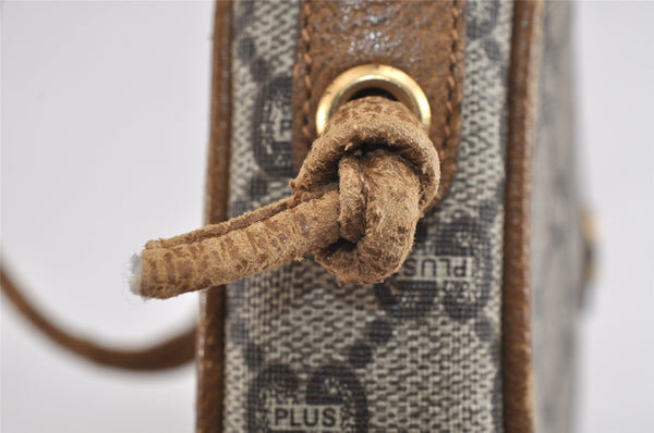 Authentic GUCCI GG Plus Shoulder Bag Purse GG PVC Leather Brown Junk 2330J