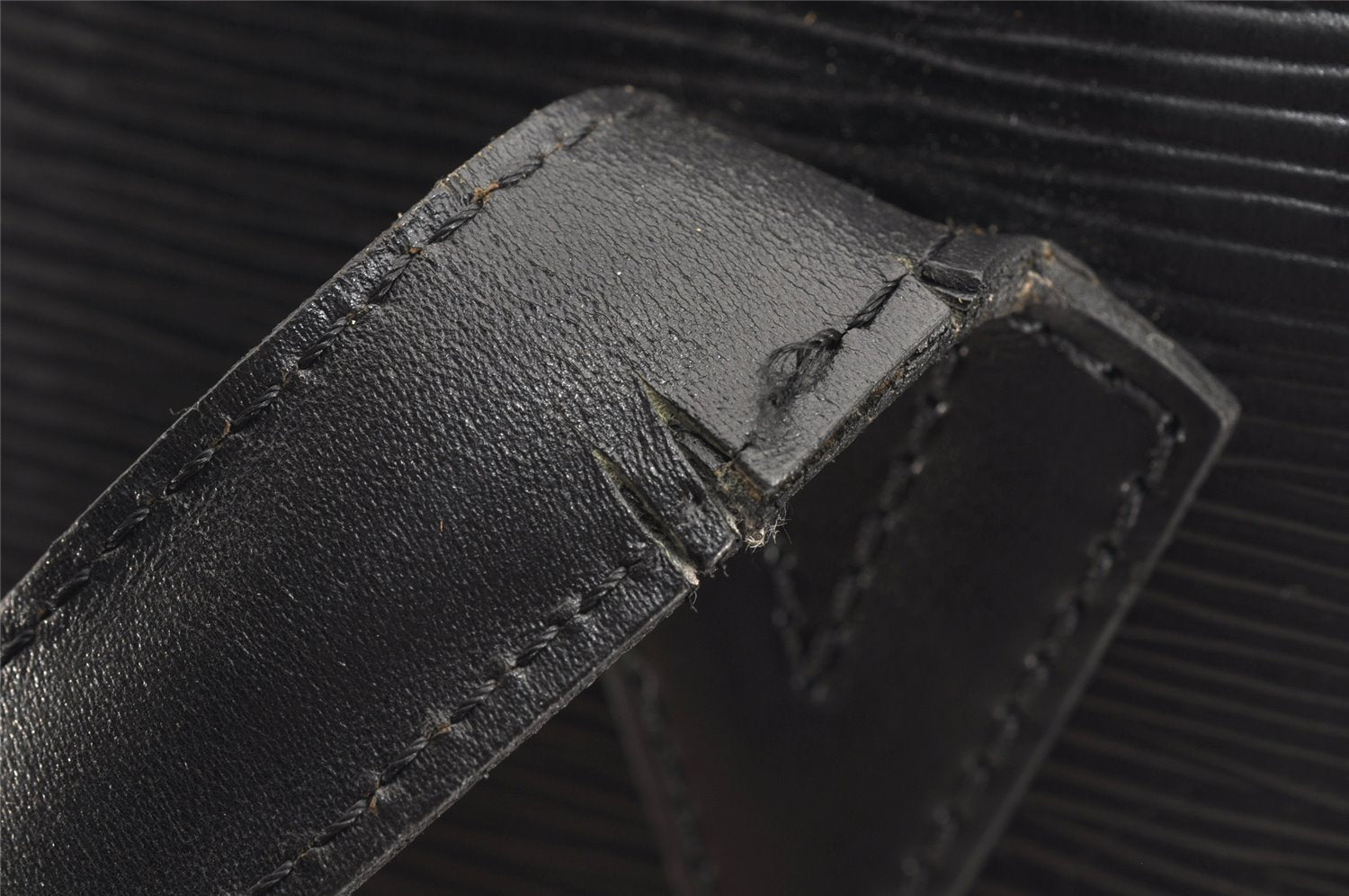 Auth Louis Vuitton Epi Saint Jacques Shopping Shoulder Bag Black M52262 LV 2330K