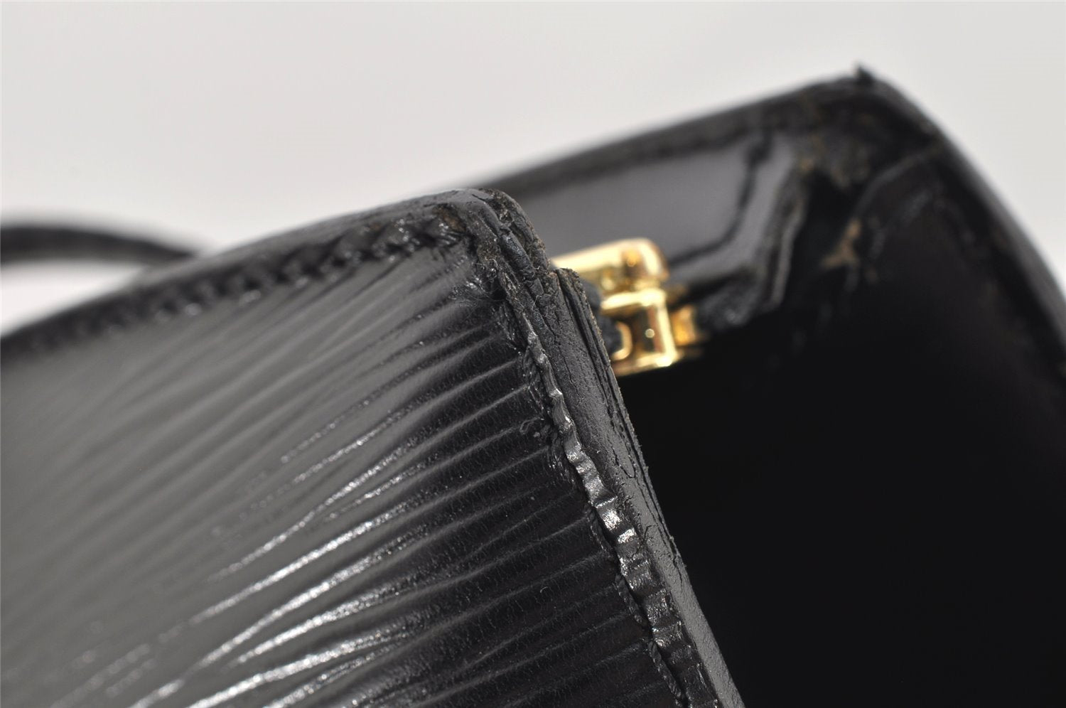 Auth Louis Vuitton Epi Saint Jacques Shopping Shoulder Bag Black M52262 LV 2330K