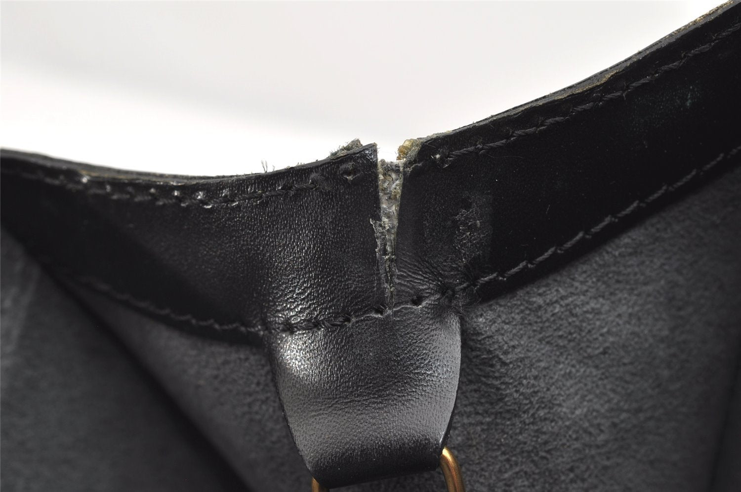 Auth Louis Vuitton Epi Saint Jacques Shopping Shoulder Bag Black M52262 LV 2330K