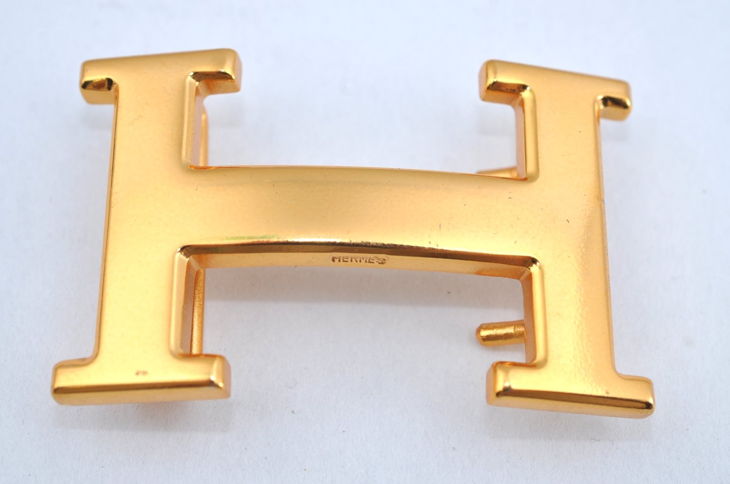 Authentic HERMES Vintage H Buckle for Constance Leather Belt Gold 2331H