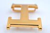 Authentic HERMES Vintage H Buckle for Constance Leather Belt Gold 2331H