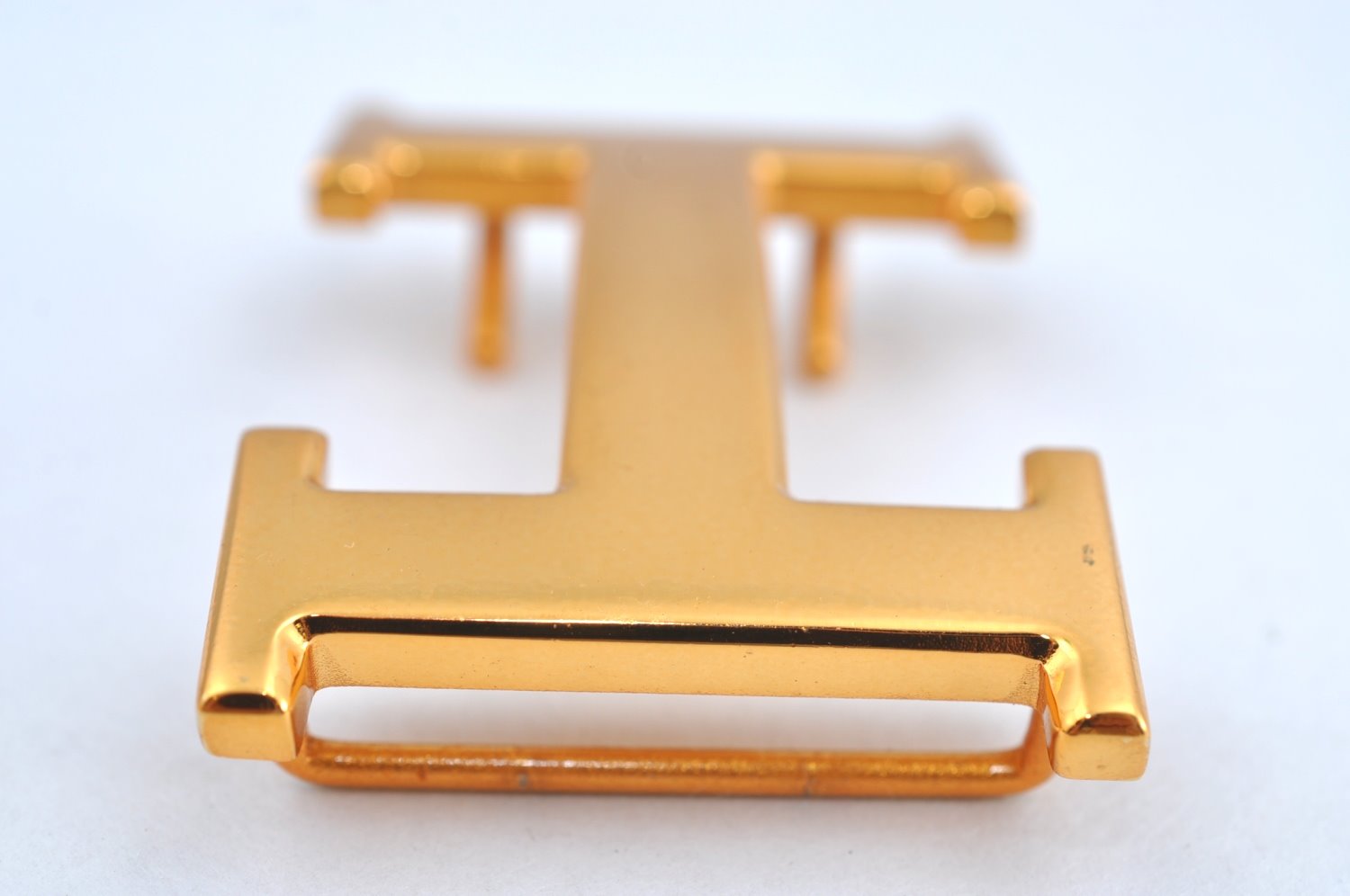 Authentic HERMES Vintage H Buckle for Constance Leather Belt Gold 2331H