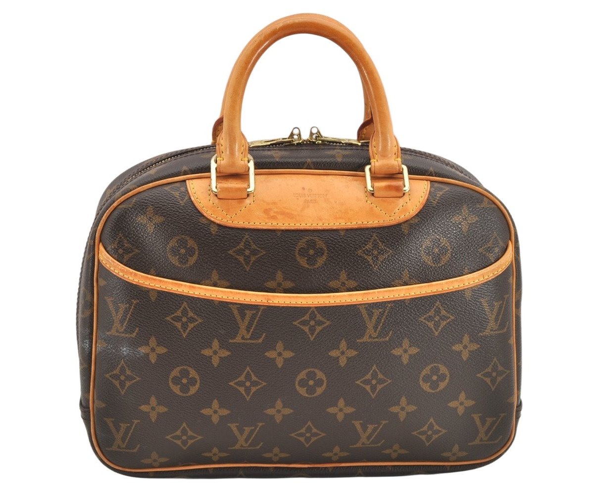 Authentic Louis Vuitton Monogram Trouville Hand Bag Purse M42228 LV 2331K