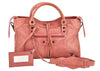 Authentic BALENCIAGA Classic The City 2Way Hand Bag Leather 115747 Pink 2333M
