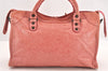 Authentic BALENCIAGA Classic The City 2Way Hand Bag Leather 115747 Pink 2333M