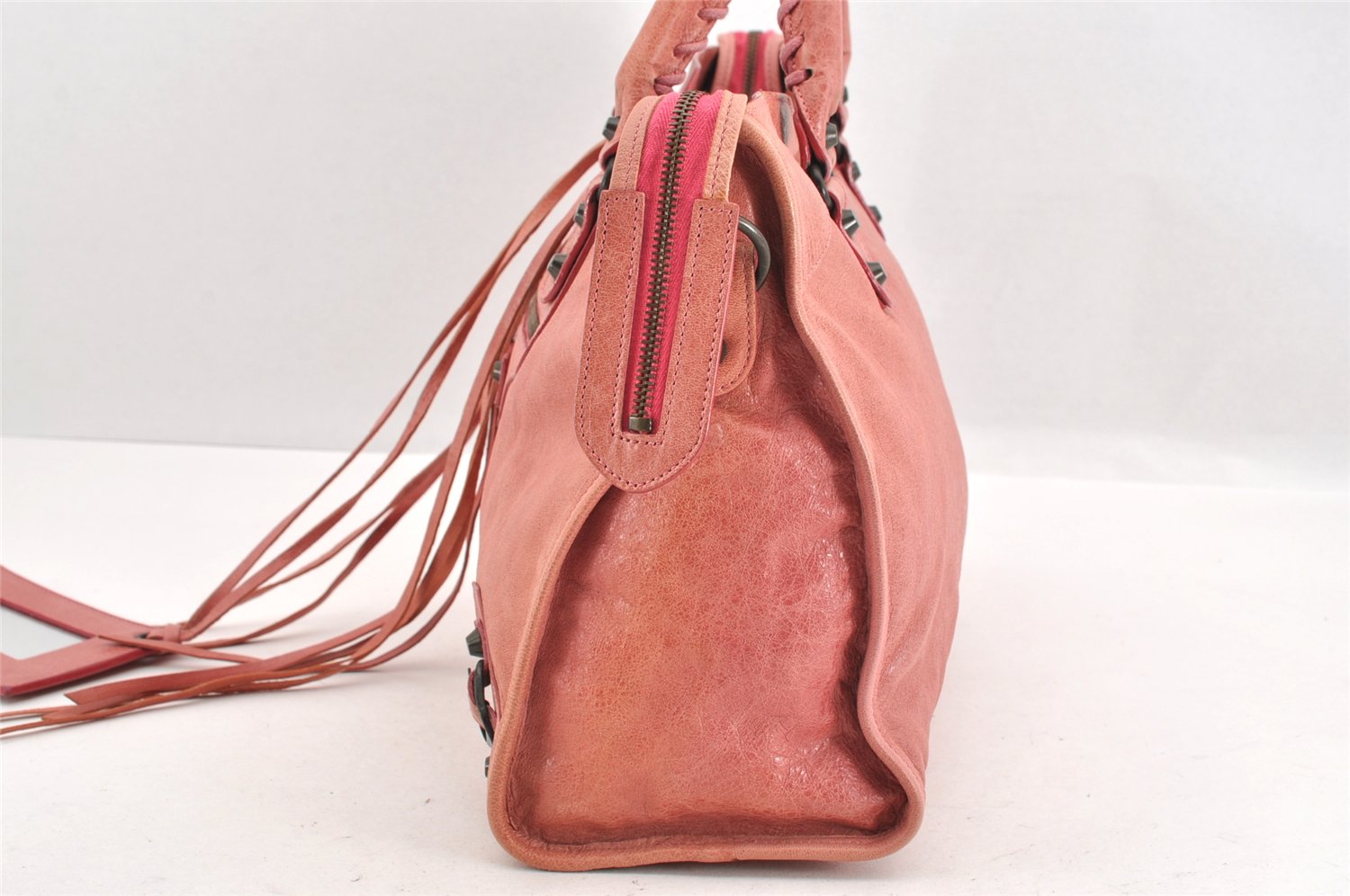 Authentic BALENCIAGA Classic The City 2Way Hand Bag Leather 115747 Pink 2333M