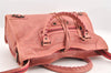 Authentic BALENCIAGA Classic The City 2Way Hand Bag Leather 115747 Pink 2333M