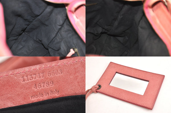 Authentic BALENCIAGA Classic The City 2Way Hand Bag Leather 115747 Pink 2333M