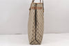 Authentic GUCCI Vintage Shoulder Tote Bag GG PVC Leather Brown 2334K