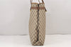 Authentic GUCCI Vintage Shoulder Tote Bag GG PVC Leather Brown 2334K