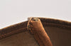 Authentic GUCCI Vintage Shoulder Tote Bag GG PVC Leather Brown 2334K