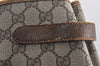 Authentic GUCCI Vintage Shoulder Tote Bag GG PVC Leather Brown 2334K