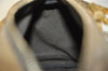 Authentic FENDI Zucchino Hand Boston Bag Purse PVC Leather Gold Black 2335I