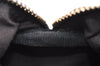 Authentic FENDI Zucchino Hand Boston Bag Purse PVC Leather Gold Black 2335I