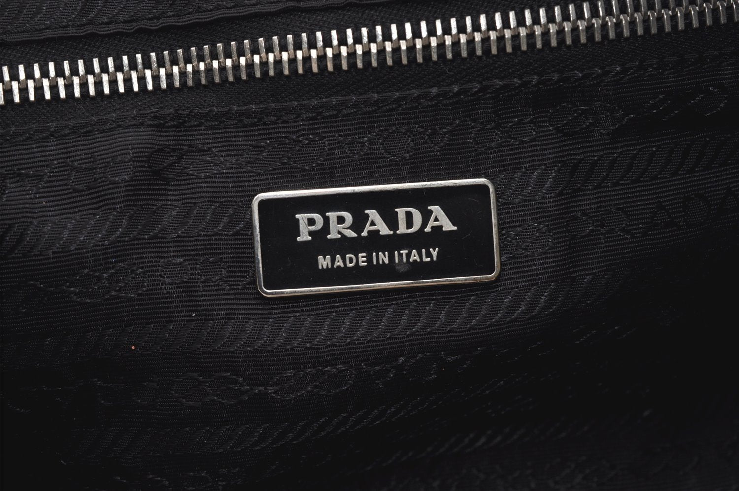 Authentic PRADA Nylon Tessuto Leather Shoulder Hand Bag Purse Black 2335J