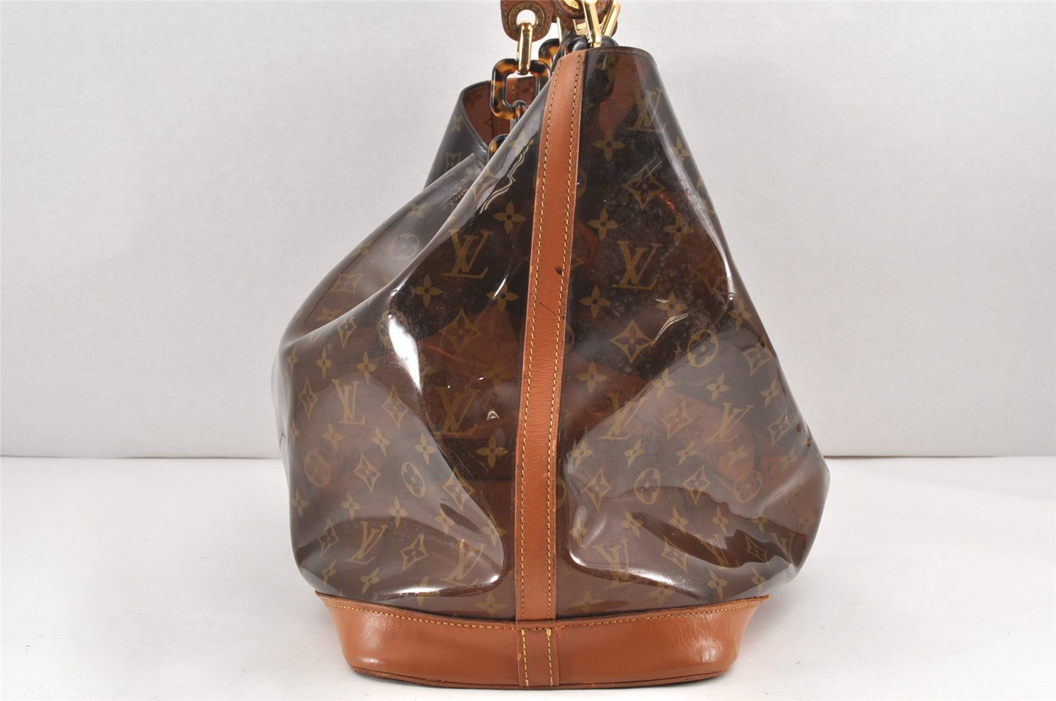 Authentic Louis Vuitton Monogram Vinyl Cabas Ambre GM Tote Bag M92500 LV 2335K