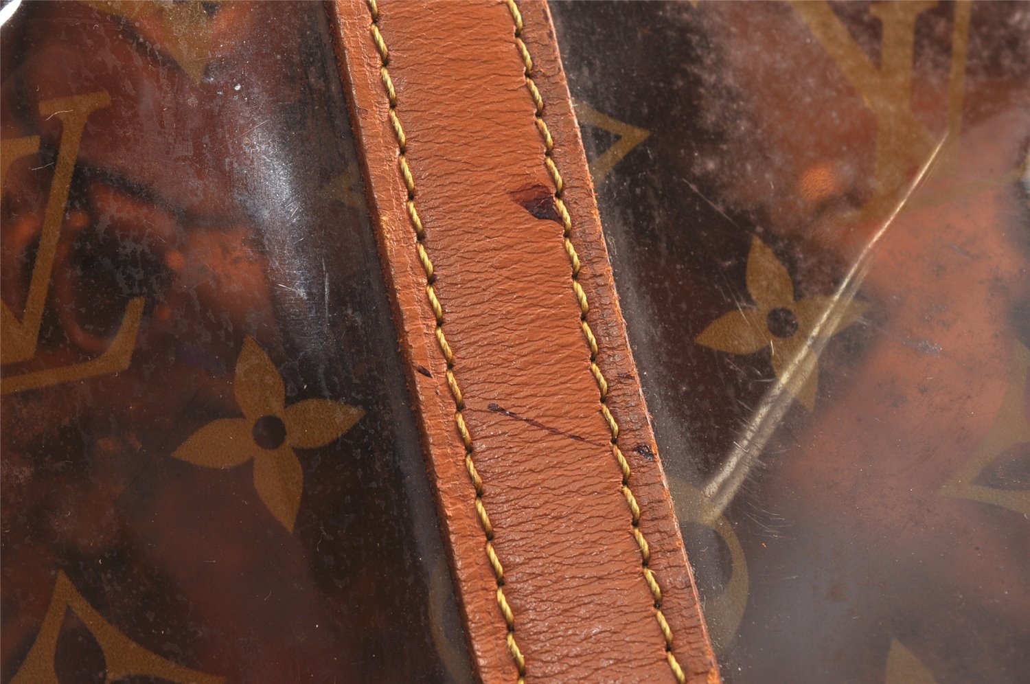 Authentic Louis Vuitton Monogram Vinyl Cabas Ambre GM Tote Bag M92500 LV 2335K