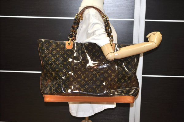 Authentic Louis Vuitton Monogram Vinyl Cabas Ambre GM Tote Bag M92500 LV 2335K