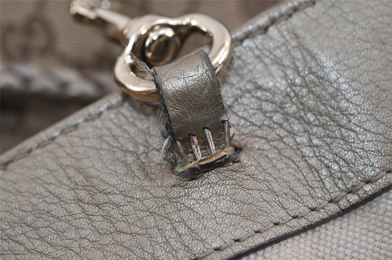 Authentic GUCCI Bamboo Bella Shoulder Bag GG Canvas Leather 269945 Brown 2336I