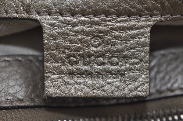 Authentic GUCCI Bamboo Bella Shoulder Bag GG Canvas Leather 269945 Brown 2336I