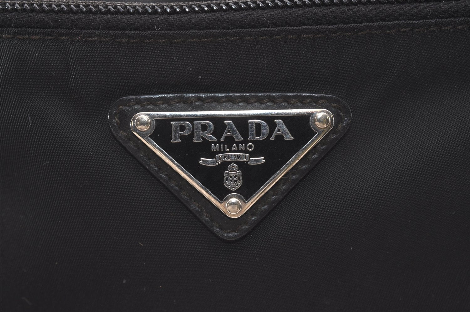 Authentic PRADA Nylon Tessuto Leather Shoulder Cross Body Bag Purse Black 2337J