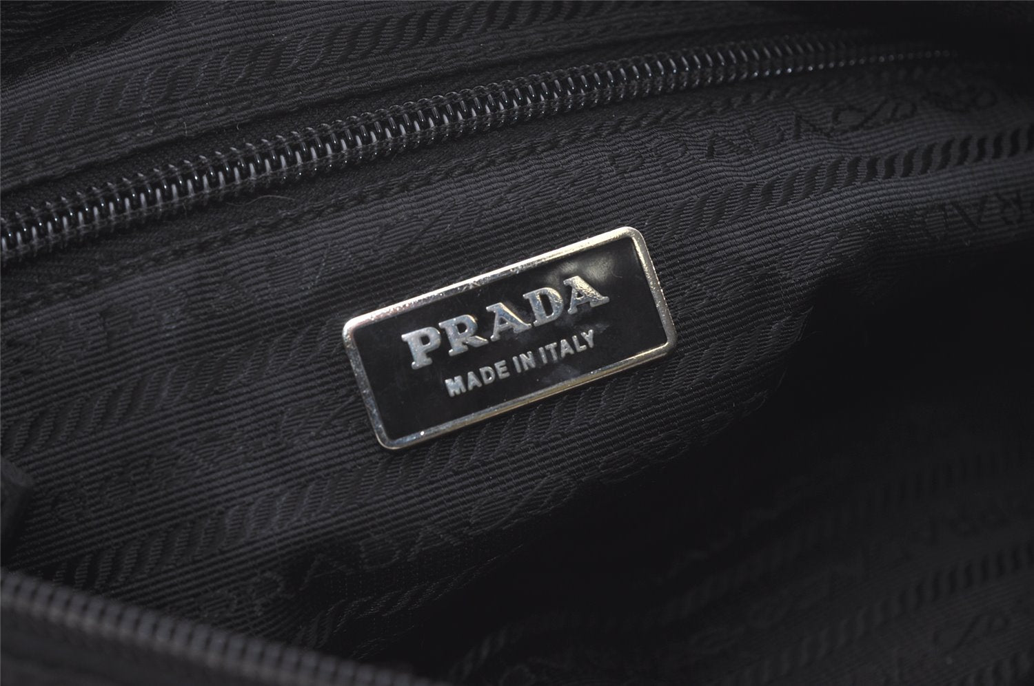 Authentic PRADA Nylon Tessuto Leather Shoulder Cross Body Bag Purse Black 2337J