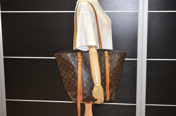 Authentic Louis Vuitton Monogram Sac Shopping PM Tote Bag M51108 LV Junk 2338K