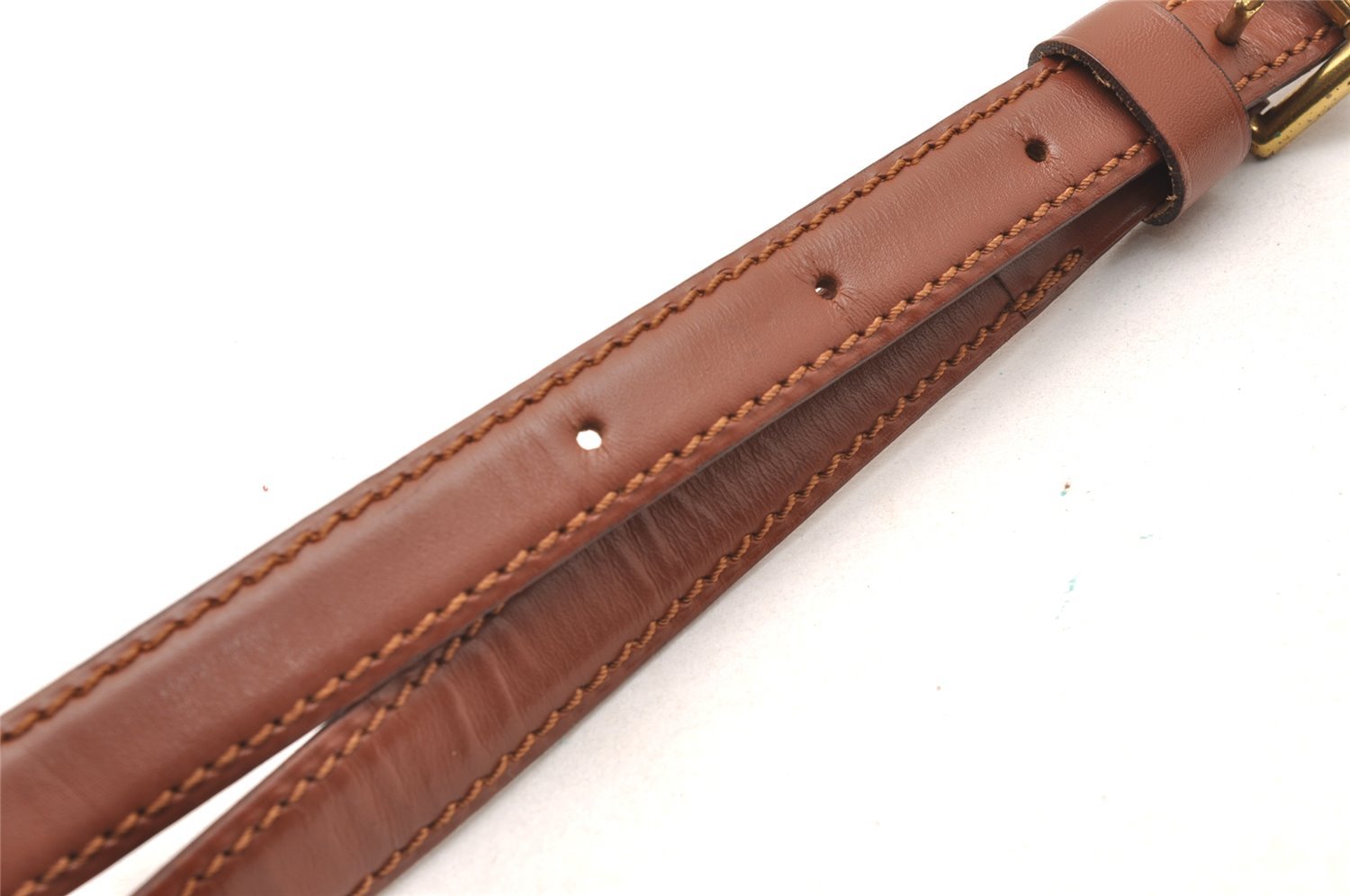 Authentic Louis Vuitton Leather Shoulder Strap Brown 39-45.9