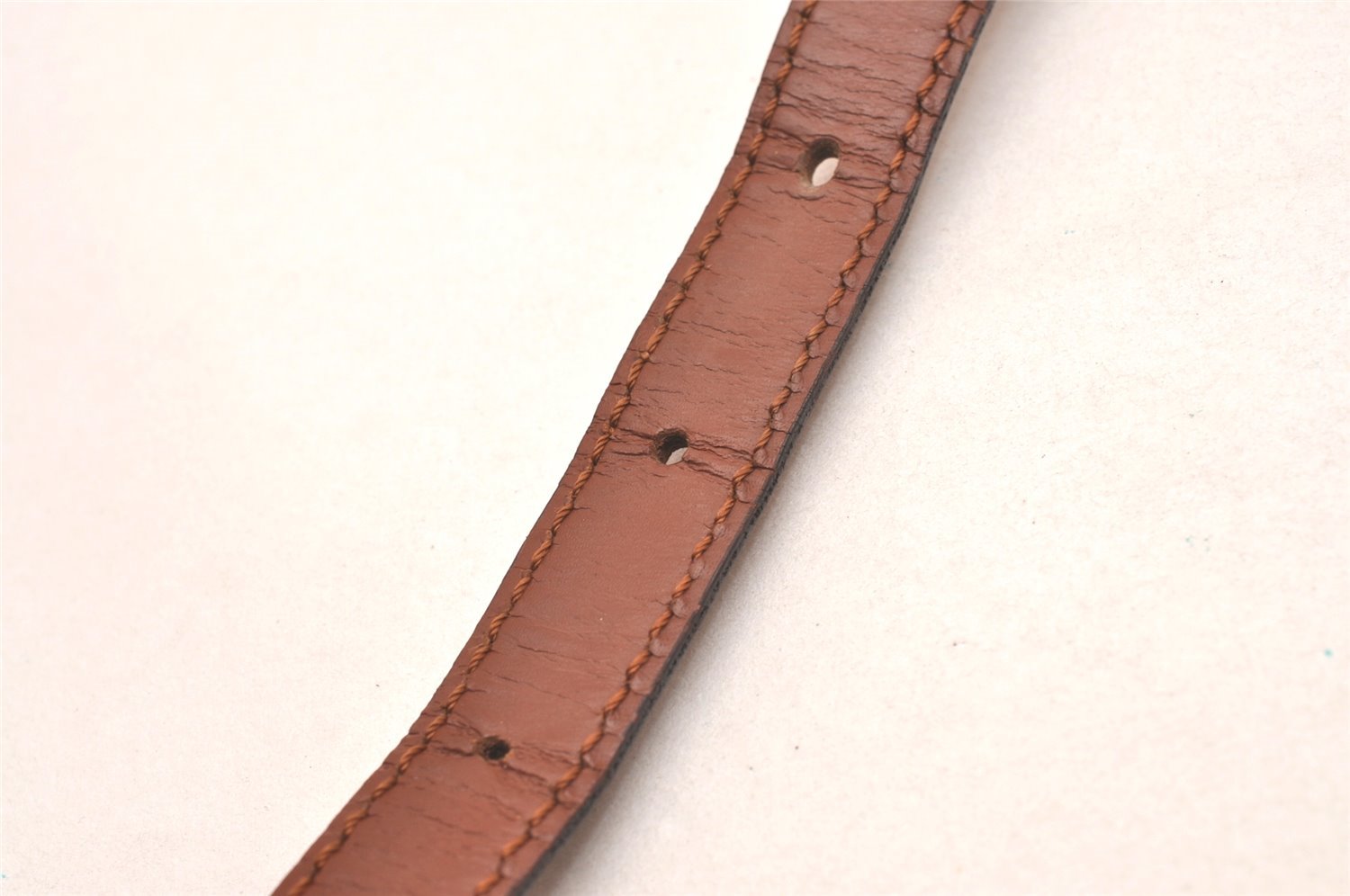 Authentic Louis Vuitton Leather Shoulder Strap Brown 39-45.9