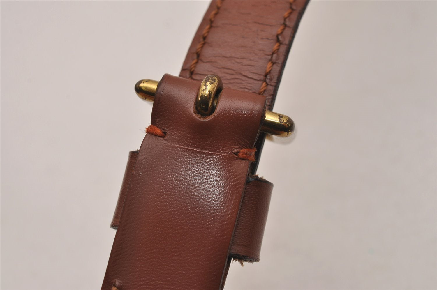 Authentic Louis Vuitton Leather Shoulder Strap Brown 39-45.9