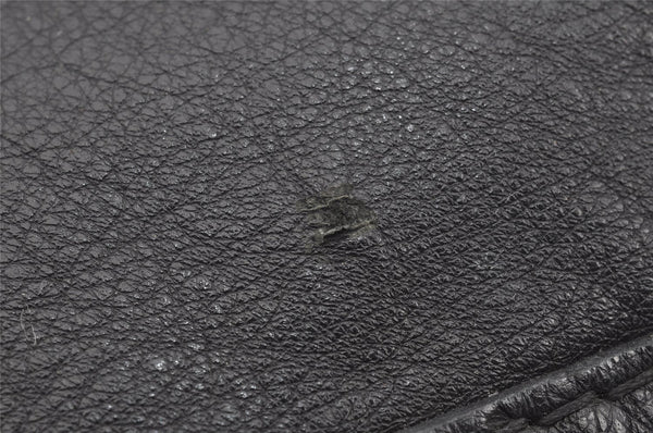 Authentic GUCCI Guccissima Charlotte Shoulder Bag GG Leather 203503 Black 2340I