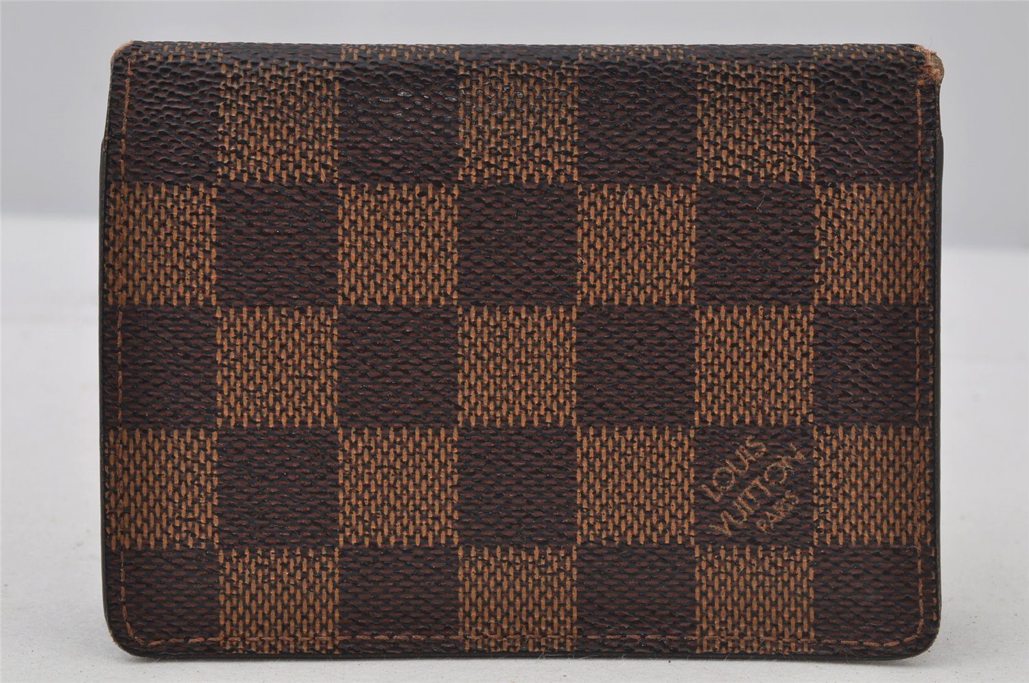 Authentic Louis Vuitton Damier Porte 2 Cartes Vertical Card Case N60533 LV 2340J