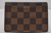 Authentic Louis Vuitton Damier Porte 2 Cartes Vertical Card Case N60533 LV 2340J