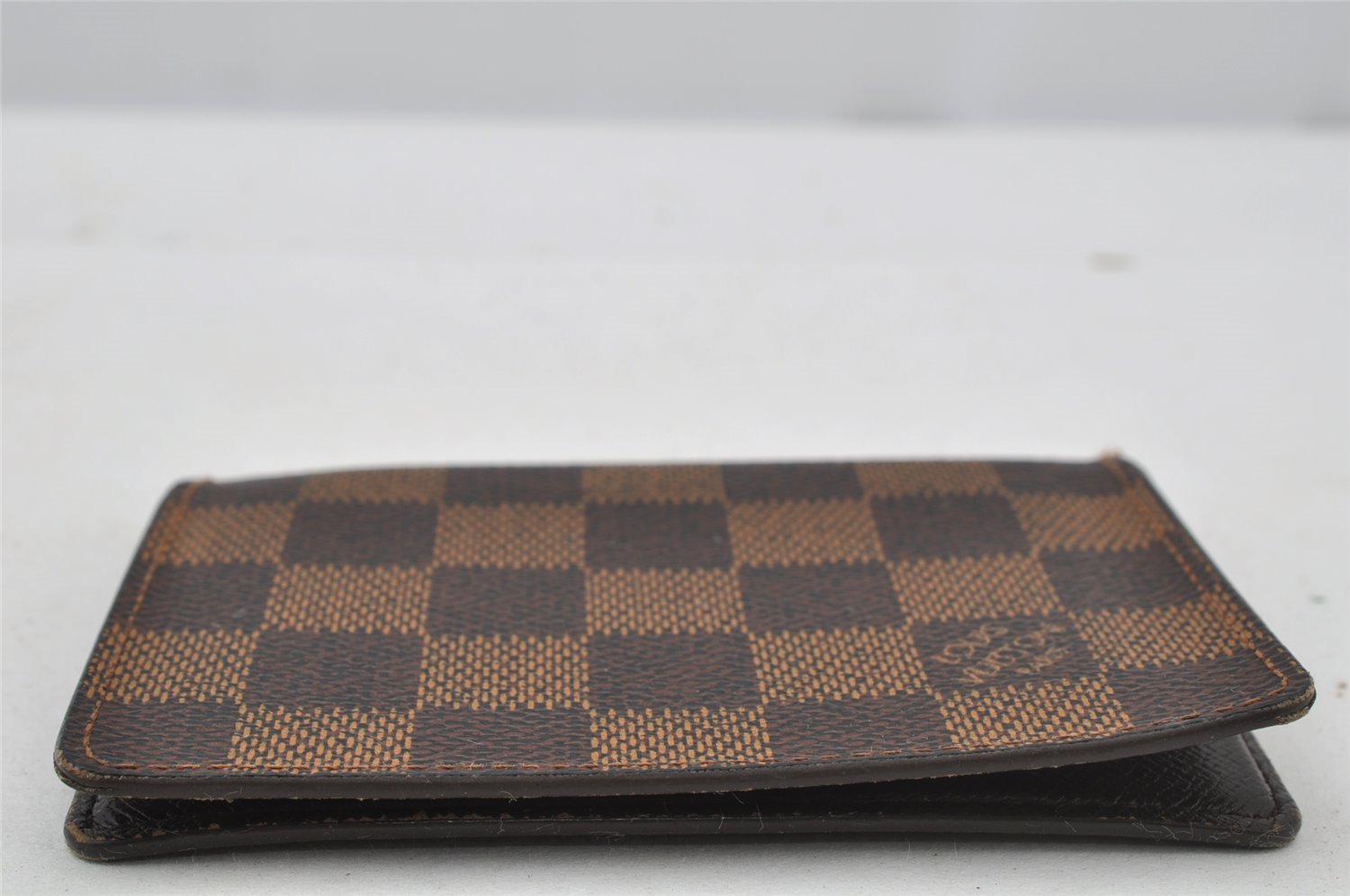 Authentic Louis Vuitton Damier Porte 2 Cartes Vertical Card Case N60533 LV 2340J