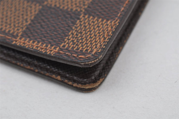 Authentic Louis Vuitton Damier Porte 2 Cartes Vertical Card Case N60533 LV 2340J