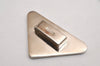 Authentic PRADA Vintage Metal Logo Key Ring Charm Silver Plating Black 2341J