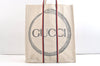 Authentic GUCCI Ouroboros Logo Tote Hand Bag Canvas 484690 White 2341K