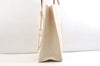 Authentic GUCCI Ouroboros Logo Tote Hand Bag Canvas 484690 White 2341K