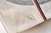 Authentic GUCCI Ouroboros Logo Tote Hand Bag Canvas 484690 White 2341K