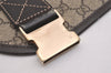 Authentic GUCCI Shoulder Cross Body Bag GG PVC Leather 201732 Brown 2343I