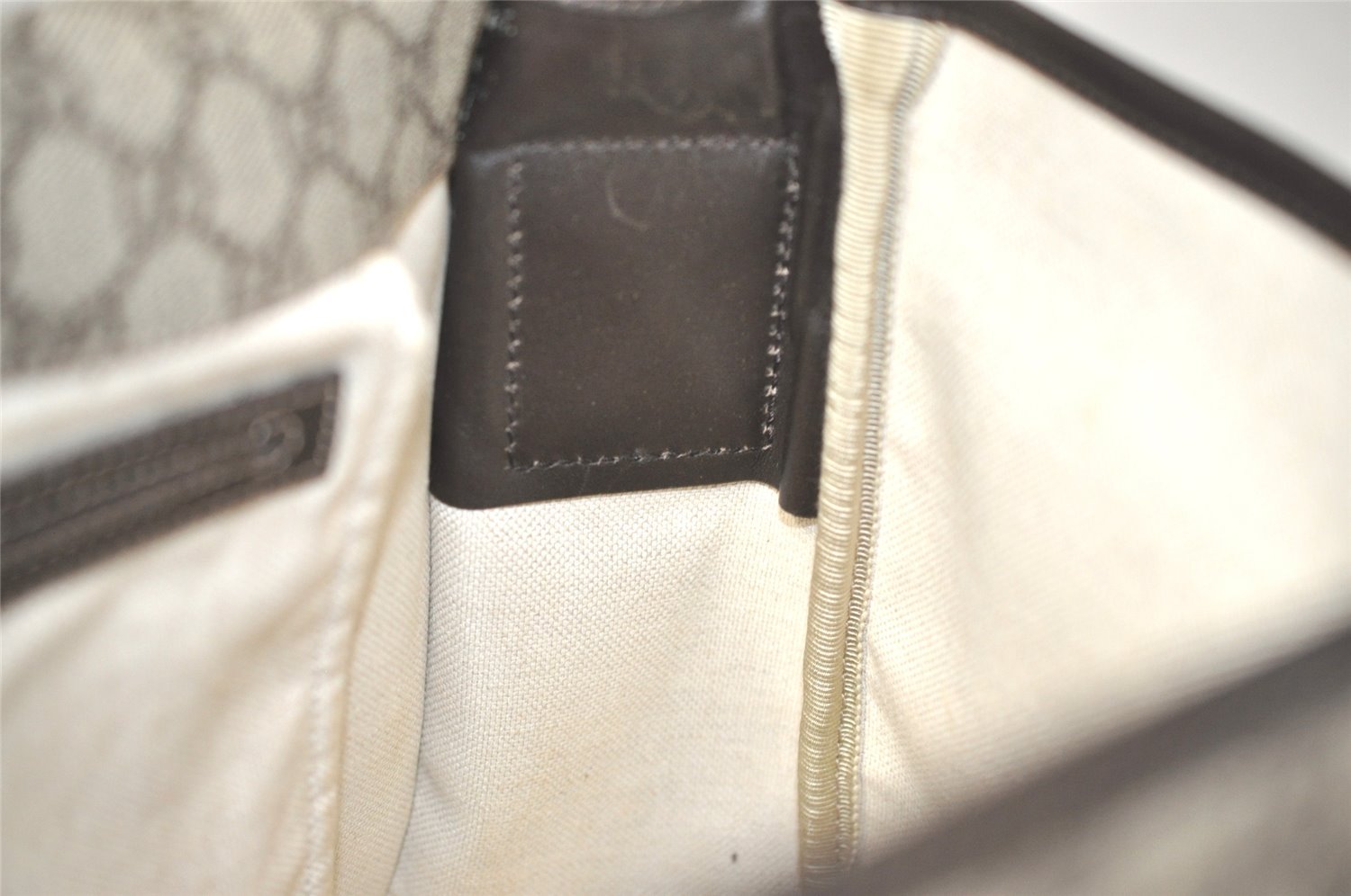 Authentic GUCCI Shoulder Cross Body Bag GG PVC Leather 201732 Brown 2343I