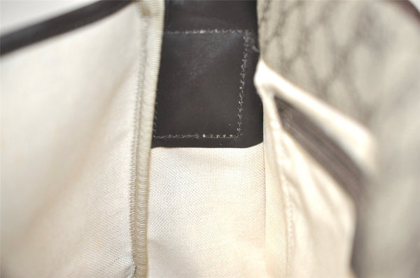 Authentic GUCCI Shoulder Cross Body Bag GG PVC Leather 201732 Brown 2343I
