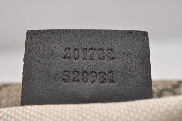 Authentic GUCCI Shoulder Cross Body Bag GG PVC Leather 201732 Brown 2343I