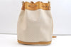 Authentic GUCCI Micro GG PVC Leather Shoulder Cross Drawstring Bag Beige 2343K