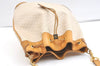 Authentic GUCCI Micro GG PVC Leather Shoulder Cross Drawstring Bag Beige 2343K