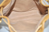 Authentic GUCCI Micro GG PVC Leather Shoulder Cross Drawstring Bag Beige 2343K