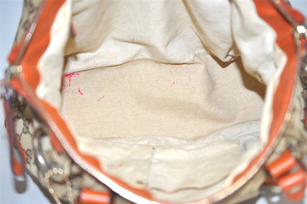 Authentic GUCCI Sukey 2Way Tote Hand Bag GG Canvas Leather 247902 Brown 2344I