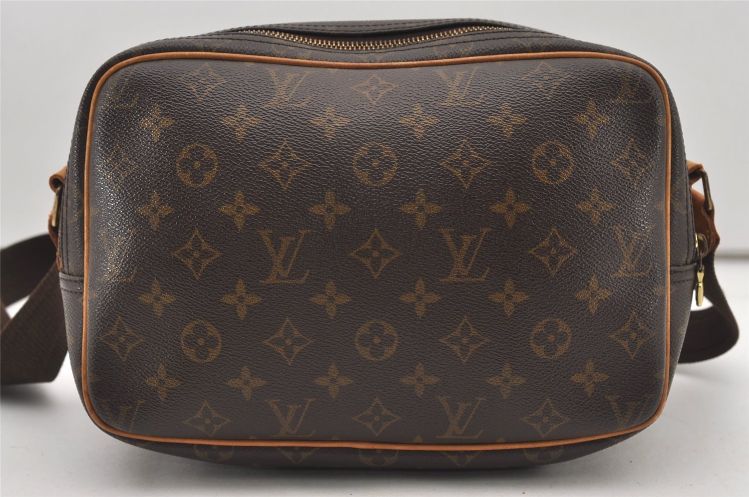 Authentic Louis Vuitton Monogram Reporter PM Shoulder Cross Bag M45254 LV 2344J